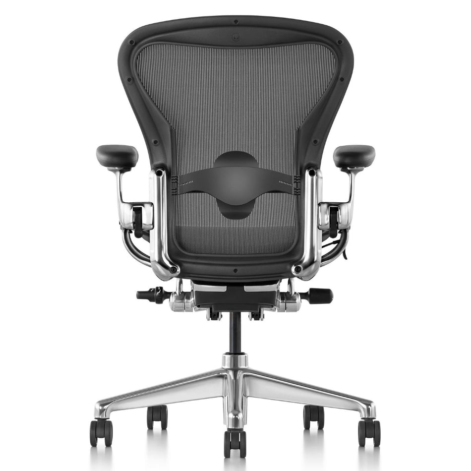 Herman Miller Aeron Remastered gepolijst aluminium gereviseerd